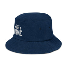 Load image into Gallery viewer, Make A Wave Denim Bucket Hat
