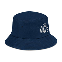 Load image into Gallery viewer, Make A Wave Denim Bucket Hat
