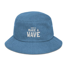 Load image into Gallery viewer, Make A Wave Denim Bucket Hat
