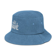 Load image into Gallery viewer, Make A Wave Denim Bucket Hat
