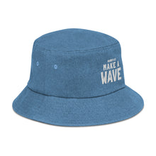 Load image into Gallery viewer, Make A Wave Denim Bucket Hat
